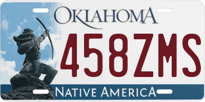 OK license plate 458ZMS