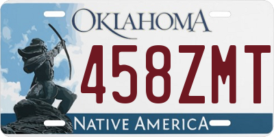 OK license plate 458ZMT