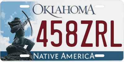 OK license plate 458ZRL