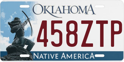 OK license plate 458ZTP