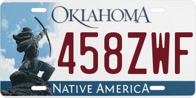 OK license plate 458ZWF