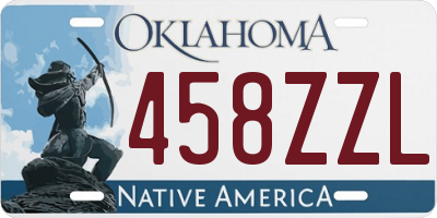 OK license plate 458ZZL