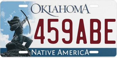 OK license plate 459ABE
