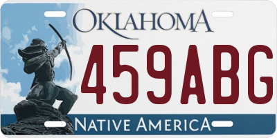 OK license plate 459ABG