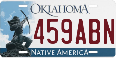 OK license plate 459ABN