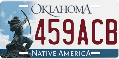 OK license plate 459ACB