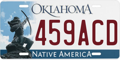 OK license plate 459ACD