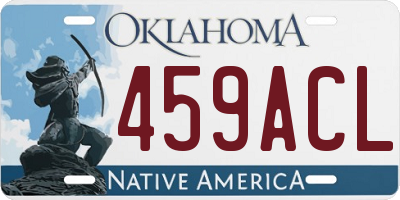 OK license plate 459ACL