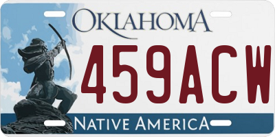 OK license plate 459ACW