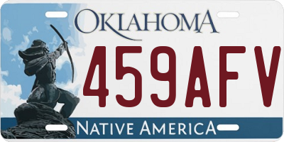 OK license plate 459AFV