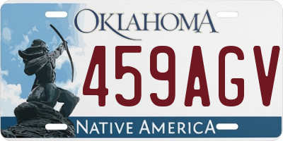 OK license plate 459AGV
