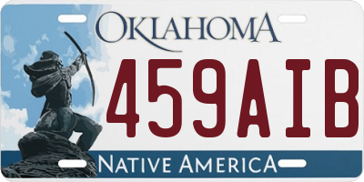 OK license plate 459AIB