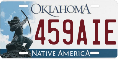 OK license plate 459AIE