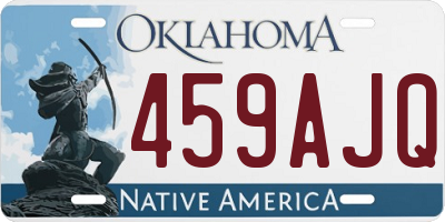 OK license plate 459AJQ
