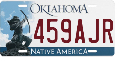 OK license plate 459AJR