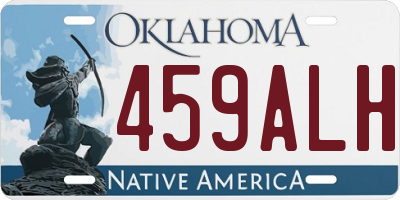 OK license plate 459ALH