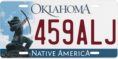 OK license plate 459ALJ