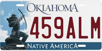 OK license plate 459ALM