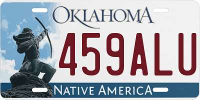 OK license plate 459ALU