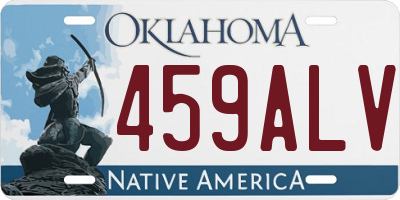 OK license plate 459ALV