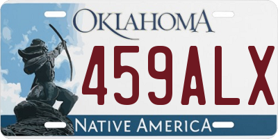 OK license plate 459ALX