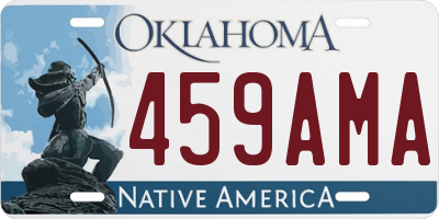 OK license plate 459AMA