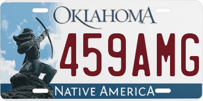 OK license plate 459AMG