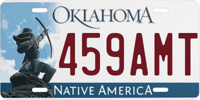 OK license plate 459AMT