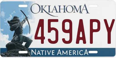 OK license plate 459APY