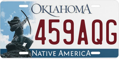 OK license plate 459AQG