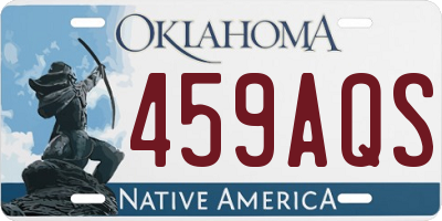 OK license plate 459AQS