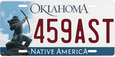 OK license plate 459AST