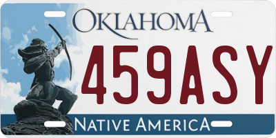 OK license plate 459ASY