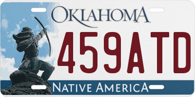 OK license plate 459ATD