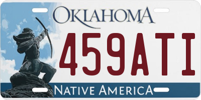 OK license plate 459ATI