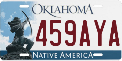 OK license plate 459AYA