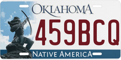 OK license plate 459BCQ