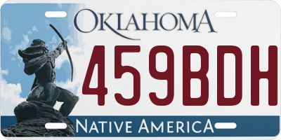 OK license plate 459BDH