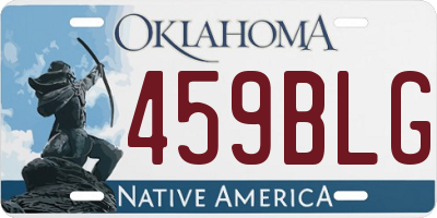OK license plate 459BLG