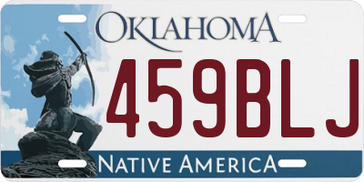 OK license plate 459BLJ