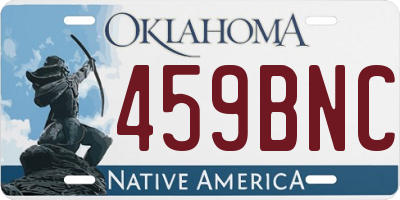 OK license plate 459BNC