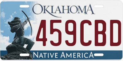 OK license plate 459CBD