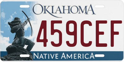 OK license plate 459CEF
