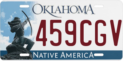 OK license plate 459CGV