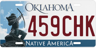 OK license plate 459CHK