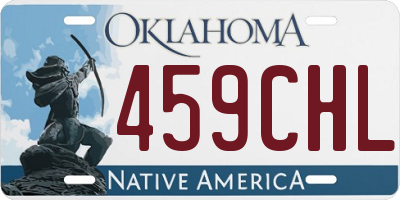 OK license plate 459CHL