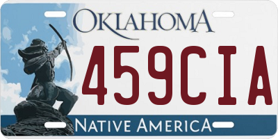 OK license plate 459CIA