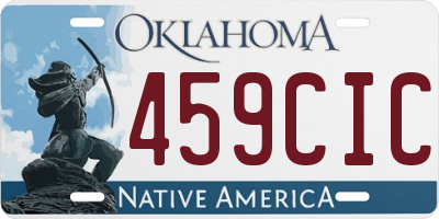 OK license plate 459CIC
