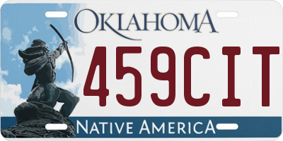 OK license plate 459CIT