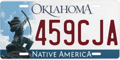 OK license plate 459CJA